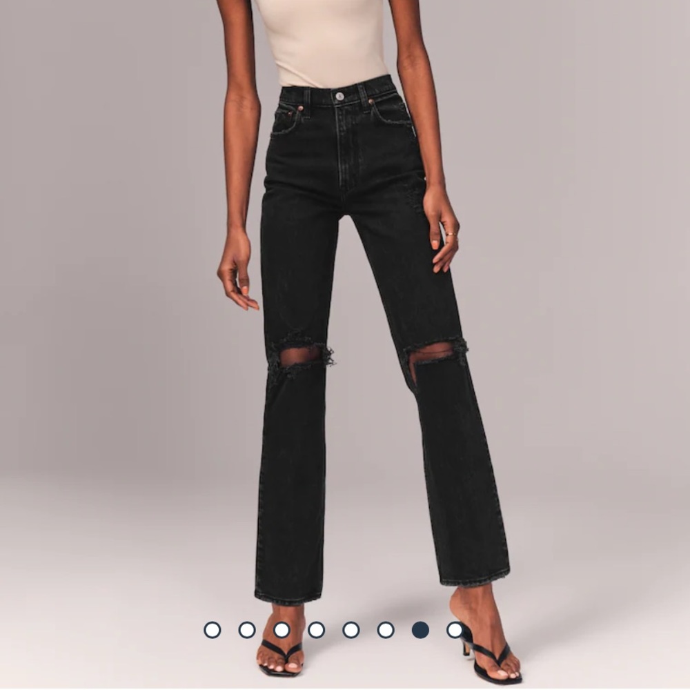 Abercrombie 90s high rise jeans in black